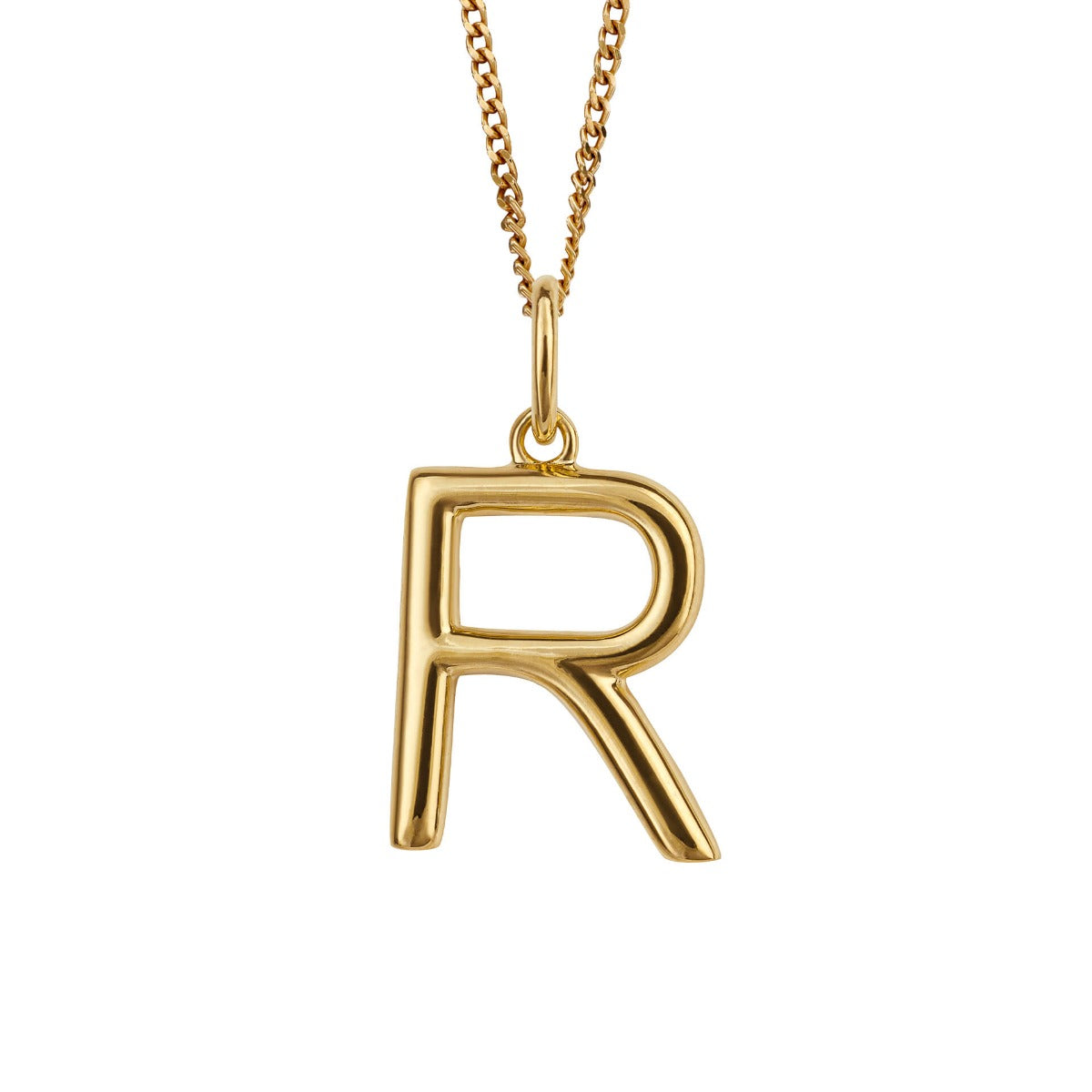 Initial Pendant – Recycled Sterling Silver Modern Tubular Charm