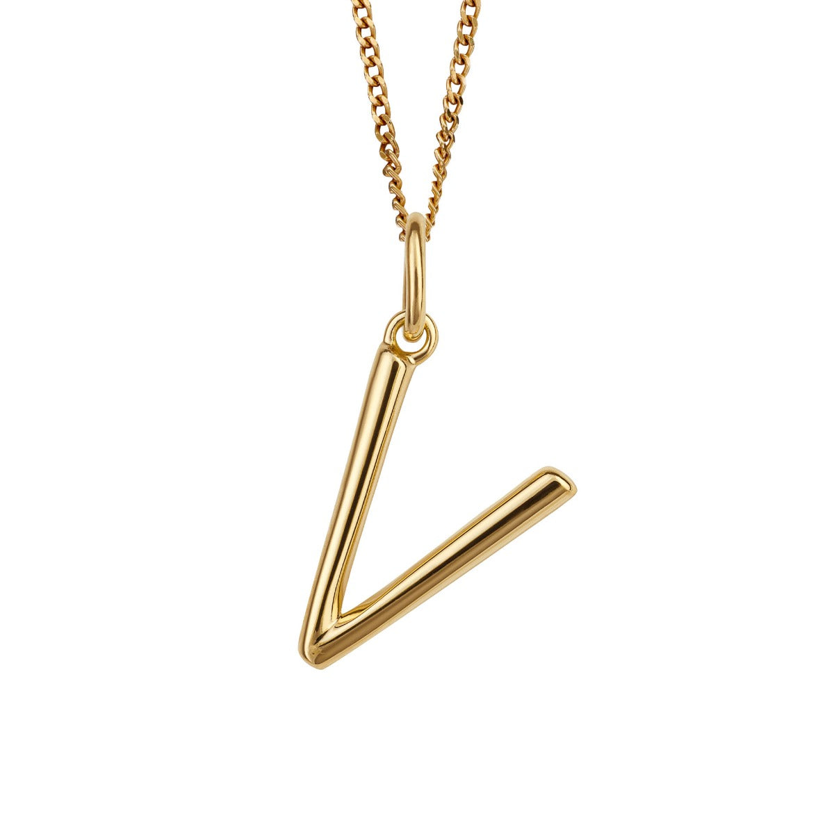 Initial Pendant – Recycled Sterling Silver Modern Tubular Charm