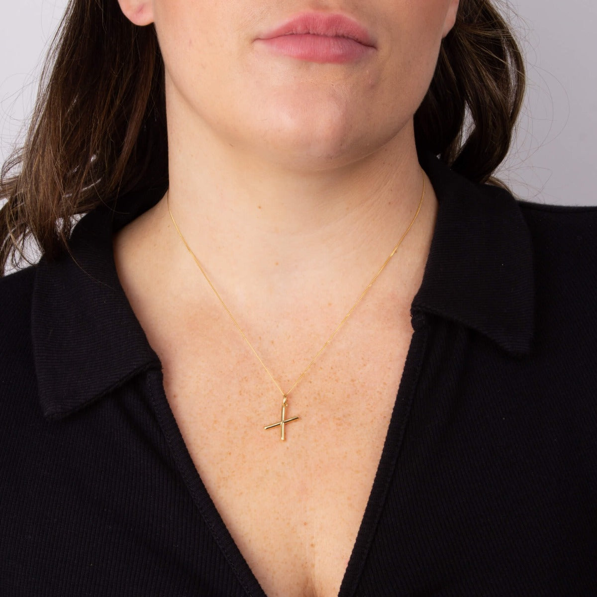 Initial Pendant – Recycled Sterling Silver Modern Tubular Charm