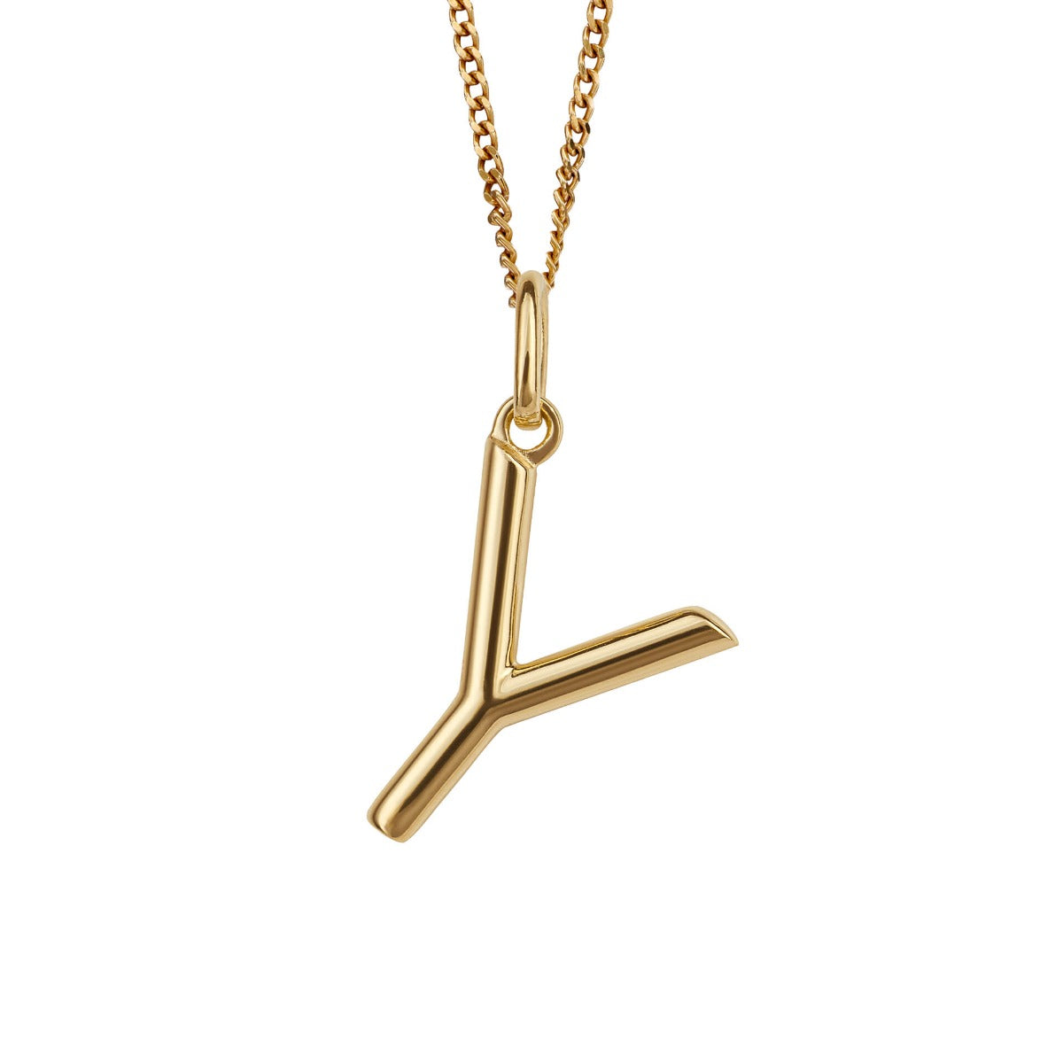 Initial Pendant – Recycled Sterling Silver Modern Tubular Charm