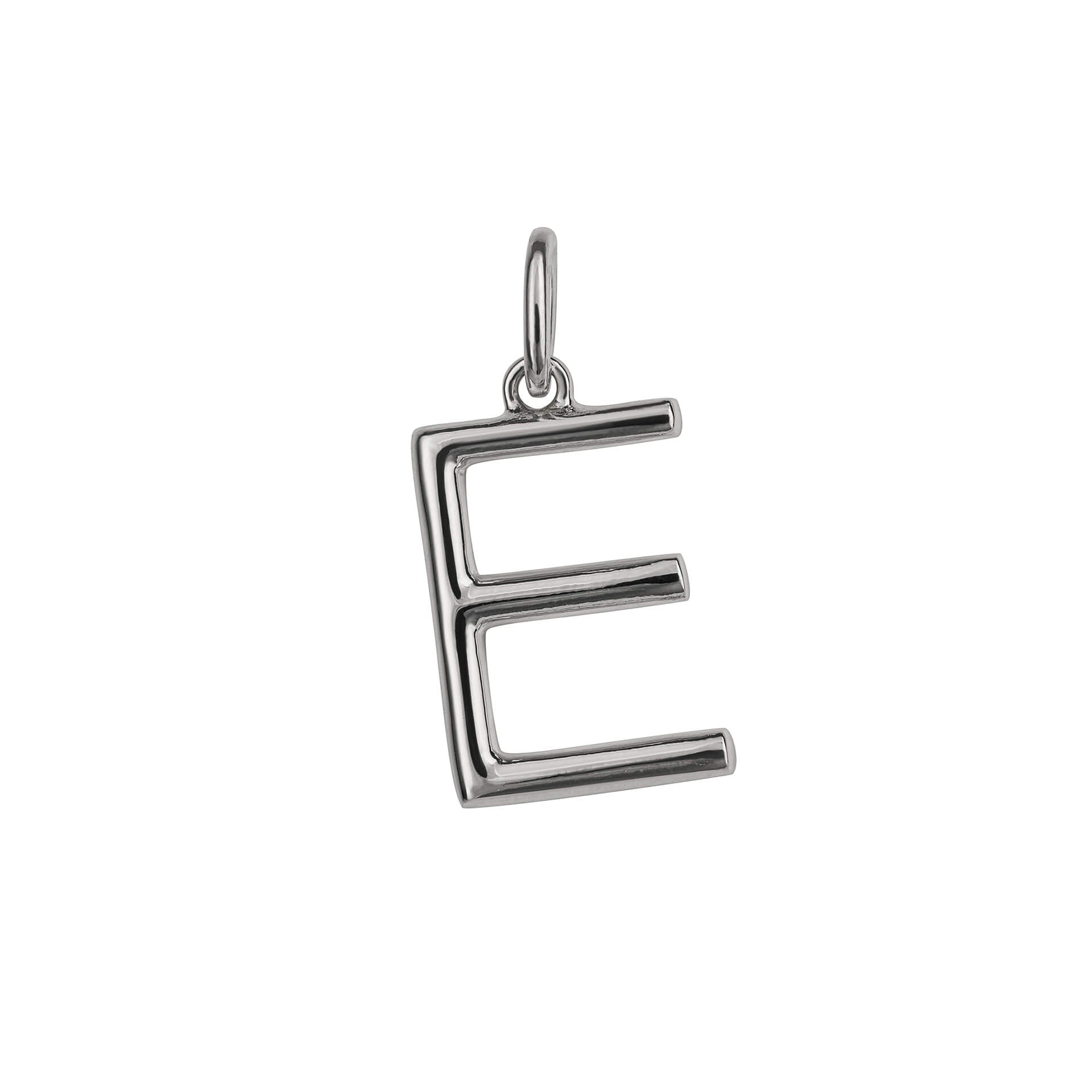 Initial Pendant – Recycled Sterling Silver Modern Tubular Charm