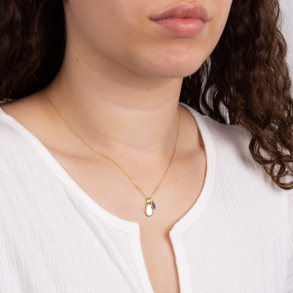 Gecko Jewellery Semi-Precious Birthstone Necklace | Recycled Silver