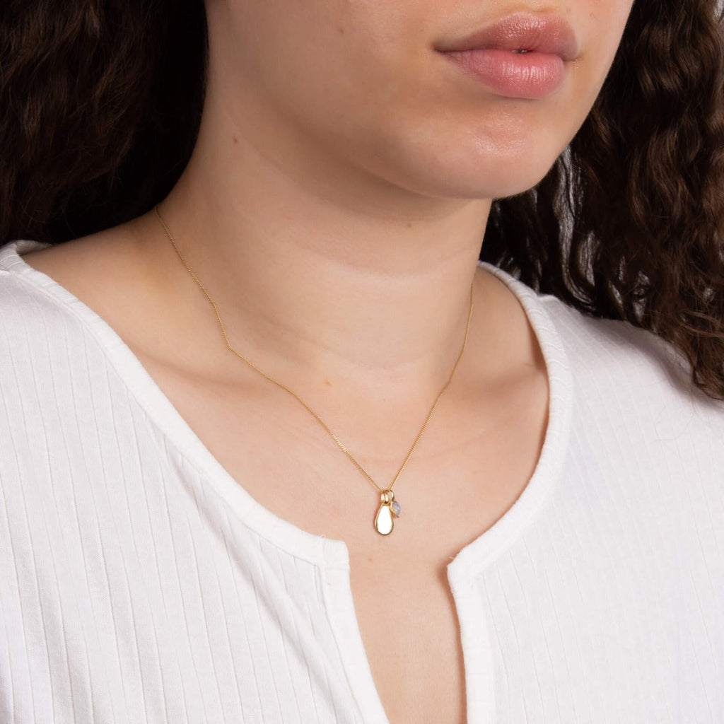 Gecko Jewellery Semi-Precious Birthstone Necklace | Recycled Silver