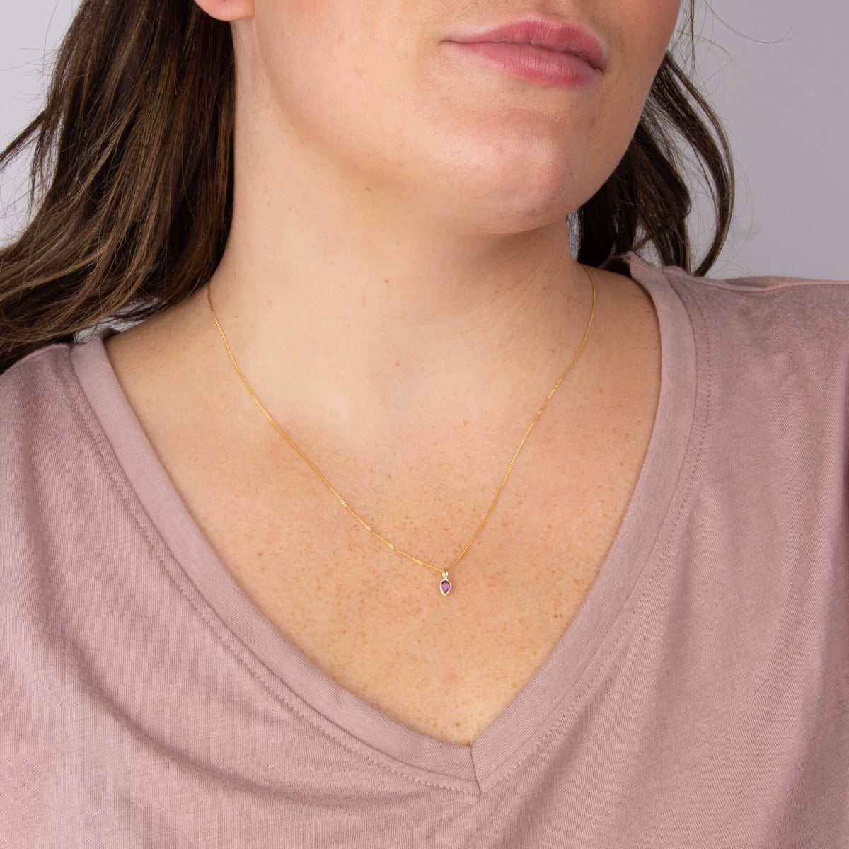 Gecko Jewellery Semi-Precious Birthstone Pendant in Sterling Silver