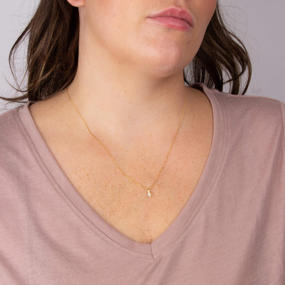 Gecko Jewellery Semi-Precious Birthstone Pendant in Sterling Silver