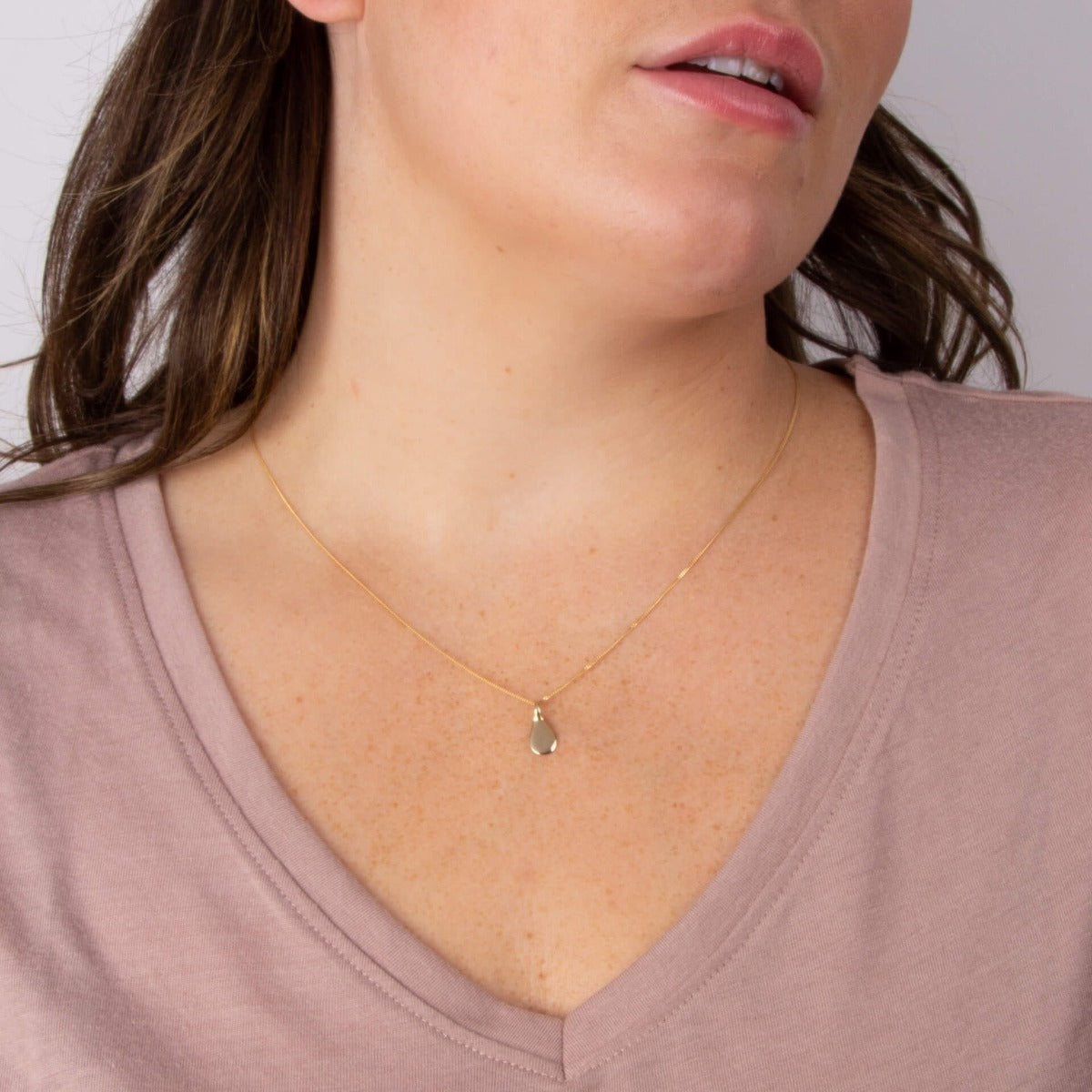 Gecko Jewellery Recycled Sterling Silver Engravable Droplet Tag Pendant