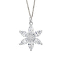 Gecko Jewellery Flower Pendant in Recycled Sterling Silver & Zirconia