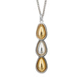 Gecko Jewellery Organic Drop Pendant – Kinetic Recycled Silver & Gold