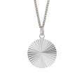 Gecko Jewellery Diamond Cut Disc Pendant | Recycled Sterling Silver