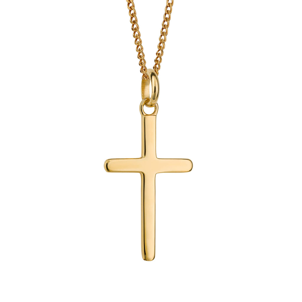 Gecko Jewellery Plain Cross Pendant | Sterling Silver Minimalist Charm