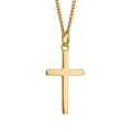 Gecko Jewellery Plain Cross Pendant | Sterling Silver Minimalist Charm