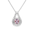 Gecko Jewellery Pink Zirconia Teardrop Pendant – Sterling Silver