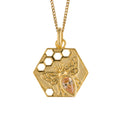 Gecko Jewellery Bee Pendant – Yellow Gold Plated Topaz Cubic Zirconia