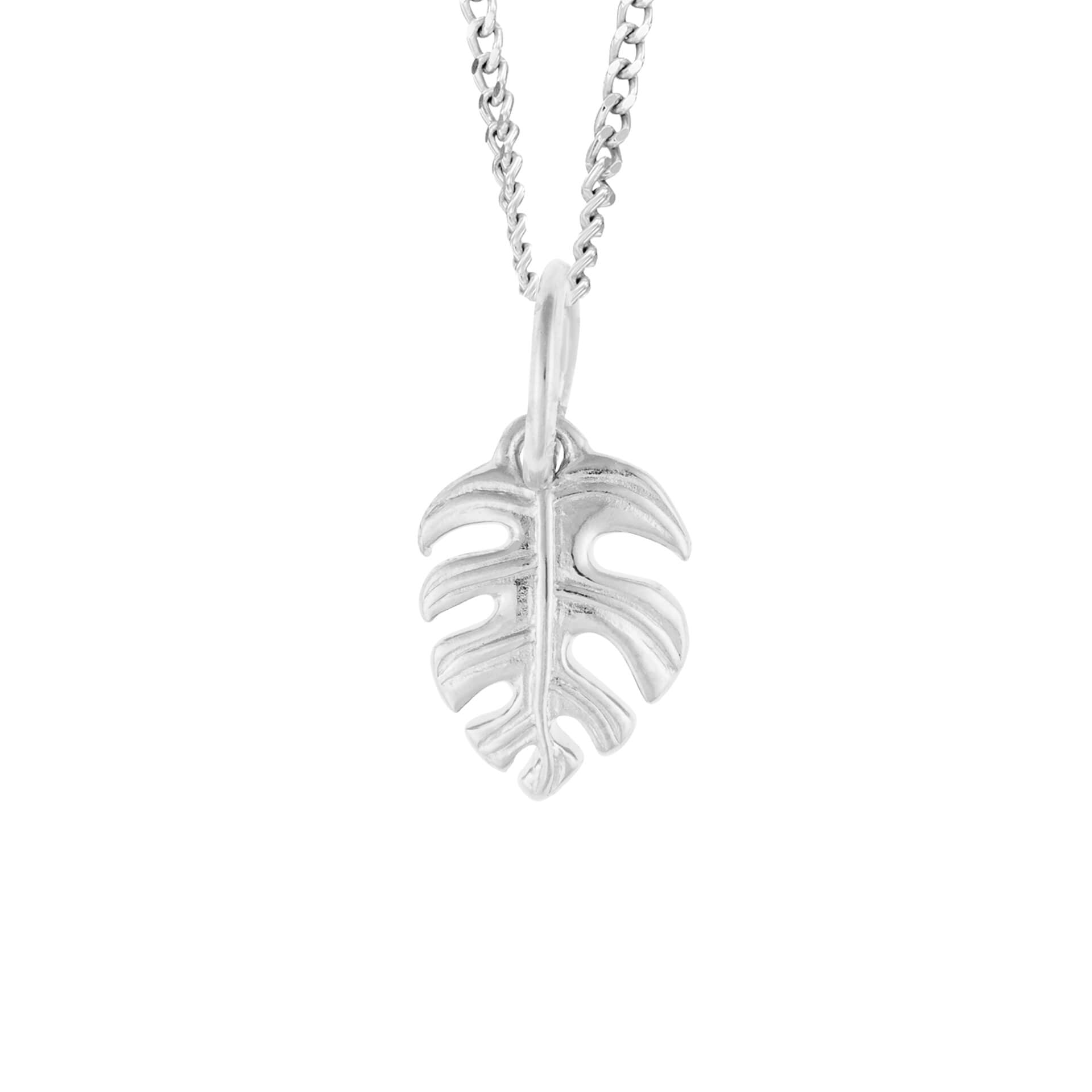 Gecko Jewellery Recycled Sterling Silver Palm Leaf Pendant Charm