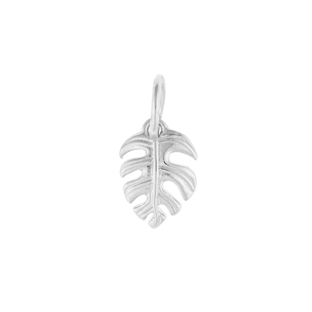 Gecko Jewellery Recycled Sterling Silver Palm Leaf Pendant Charm