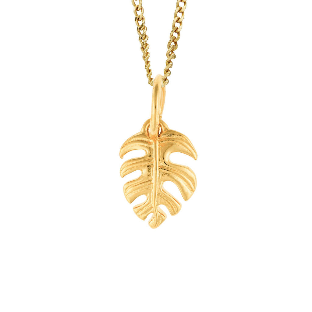 Gecko Jewellery Recycled Sterling Silver Palm Leaf Pendant Charm