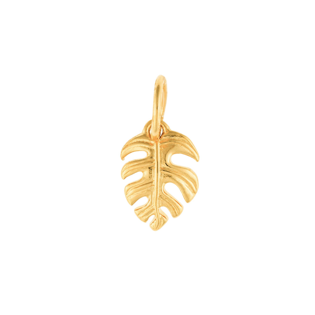 Gecko Jewellery Recycled Sterling Silver Palm Leaf Pendant Charm