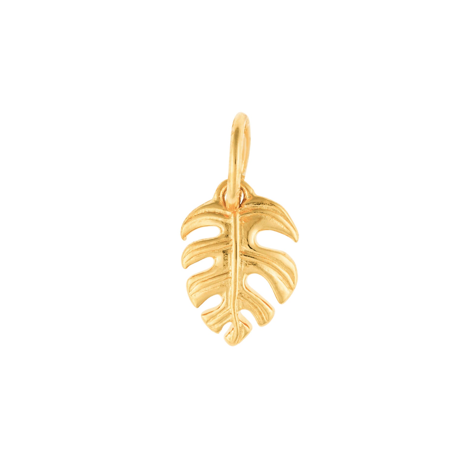 Gecko Jewellery Recycled Sterling Silver Palm Leaf Pendant Charm