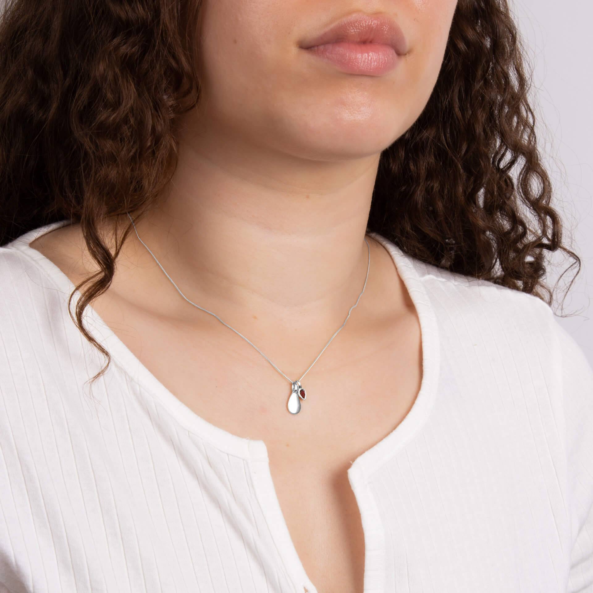 Gecko Jewellery Semi-Precious Birthstone Necklace | Recycled Silver