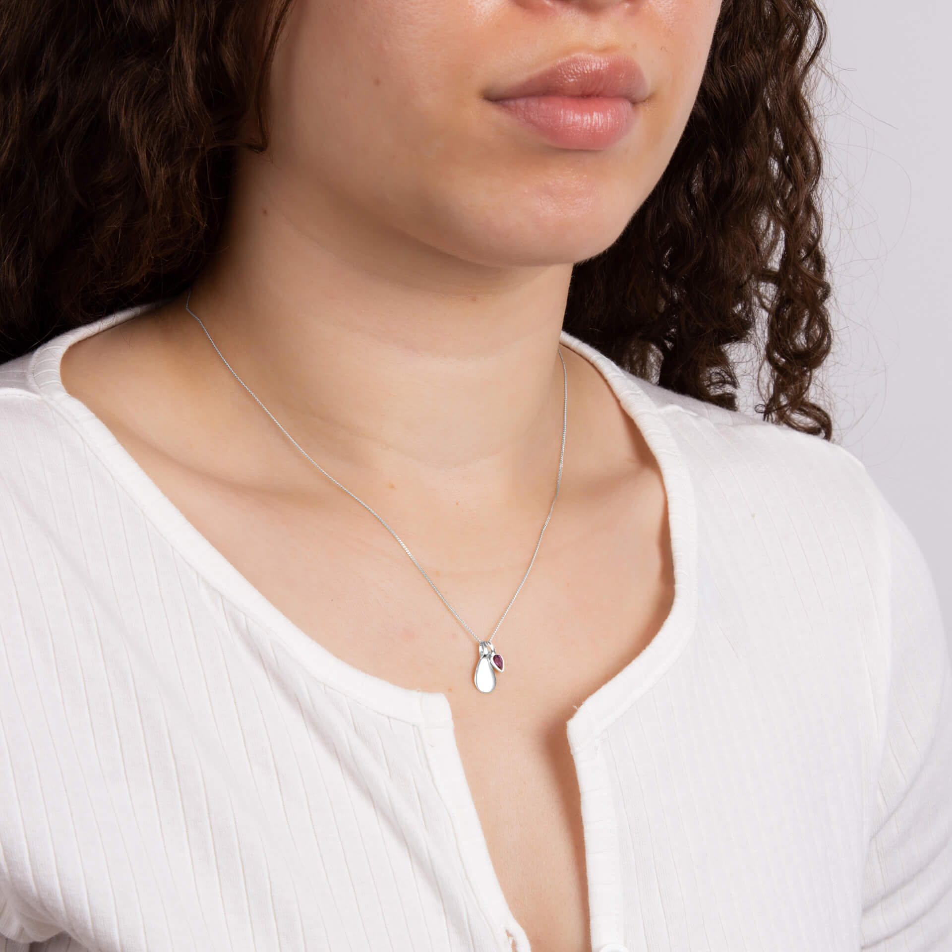 Gecko Jewellery Semi-Precious Birthstone Necklace | Recycled Silver