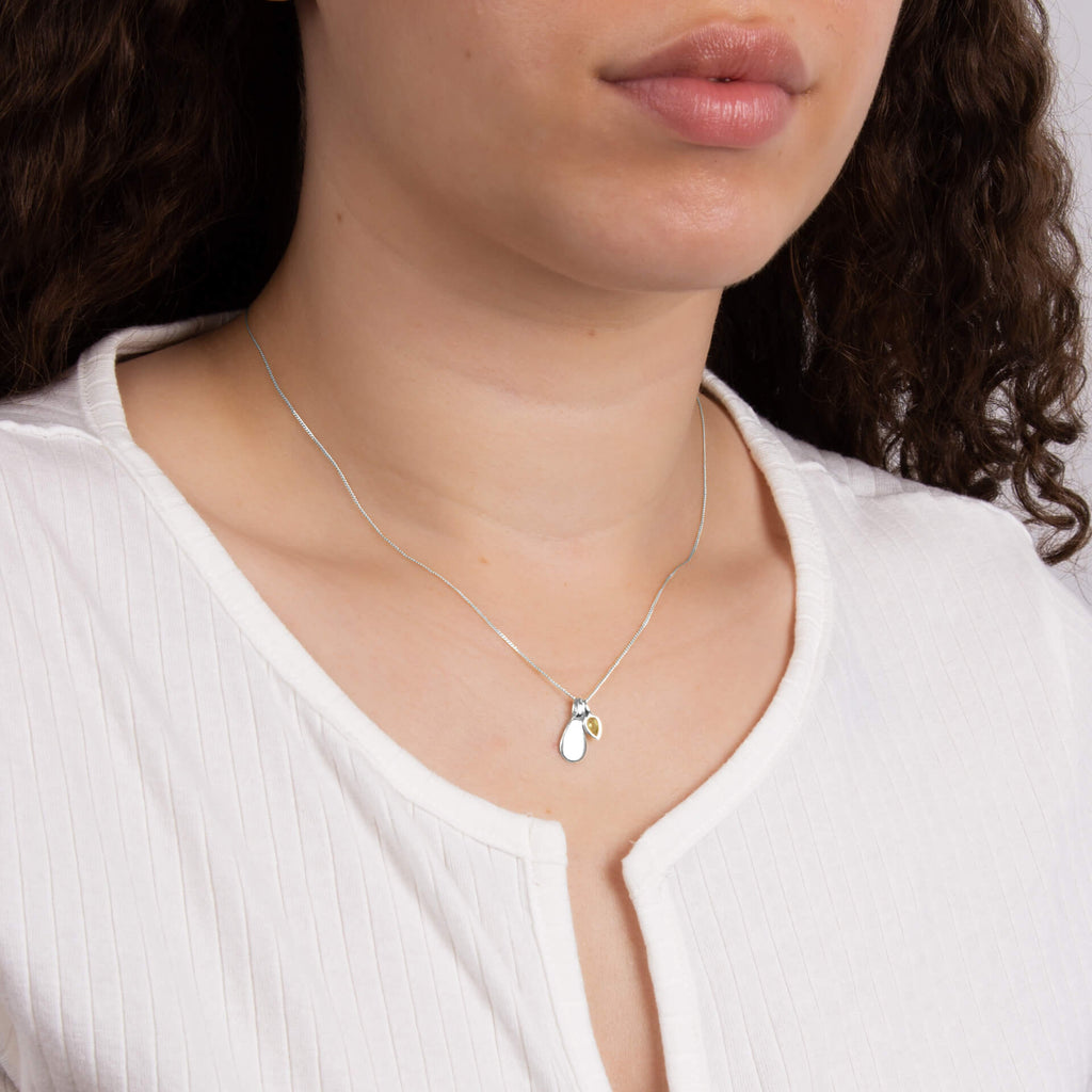 Gecko Jewellery Semi-Precious Birthstone Necklace | Recycled Silver