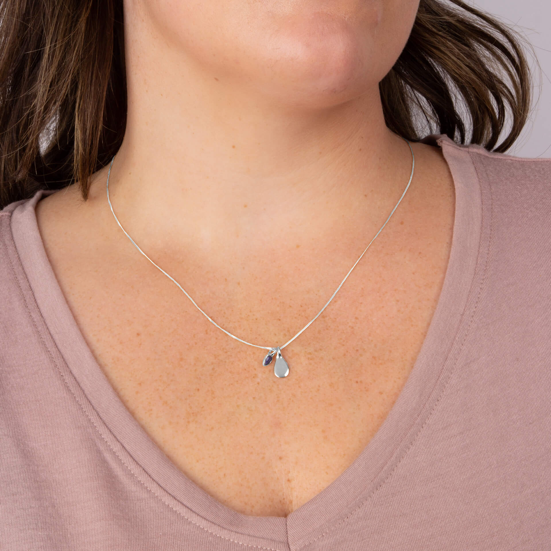 Gecko Jewellery Semi-Precious Birthstone Necklace | Recycled Silver