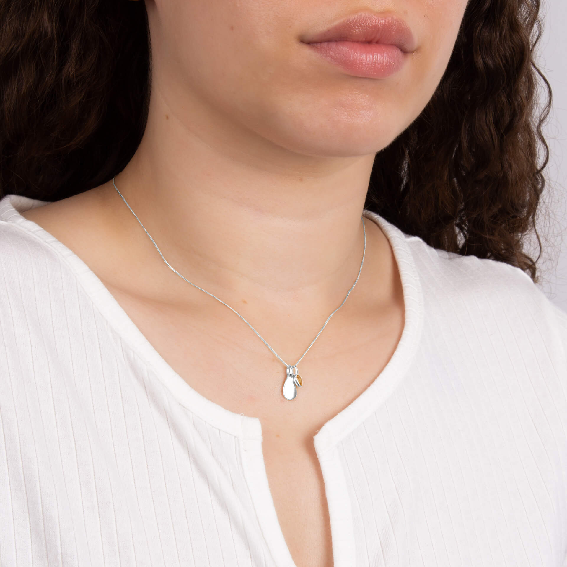 Gecko Jewellery Semi-Precious Birthstone Necklace | Recycled Silver