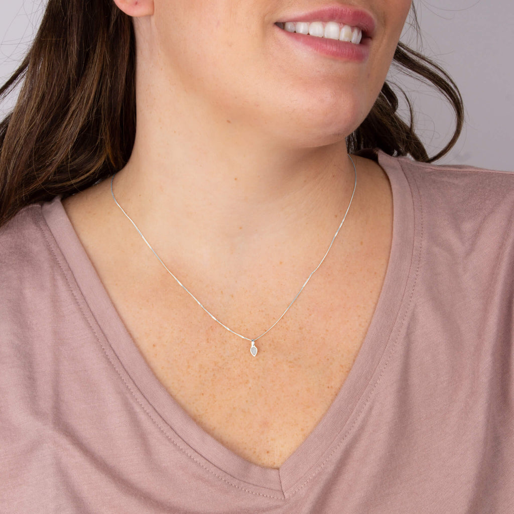 Gecko Jewellery Semi-Precious Birthstone Pendant in Sterling Silver