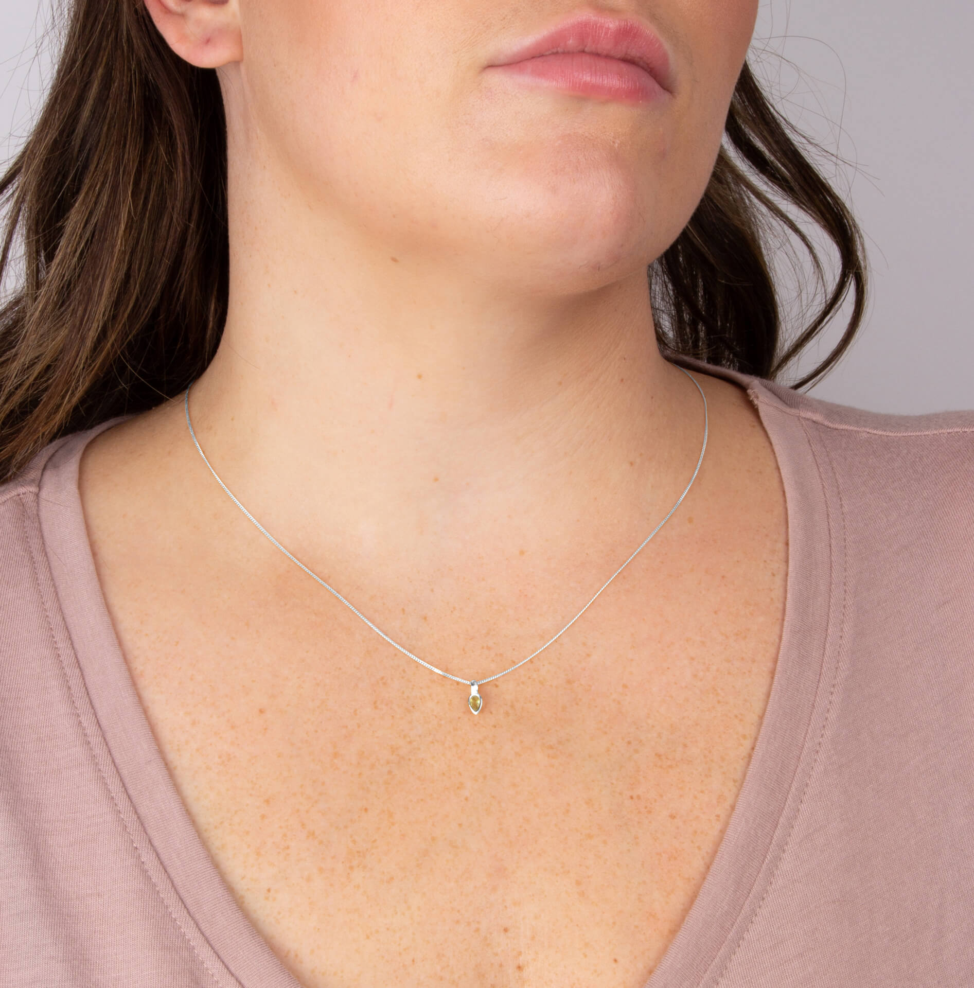 Gecko Jewellery Semi-Precious Birthstone Pendant in Sterling Silver