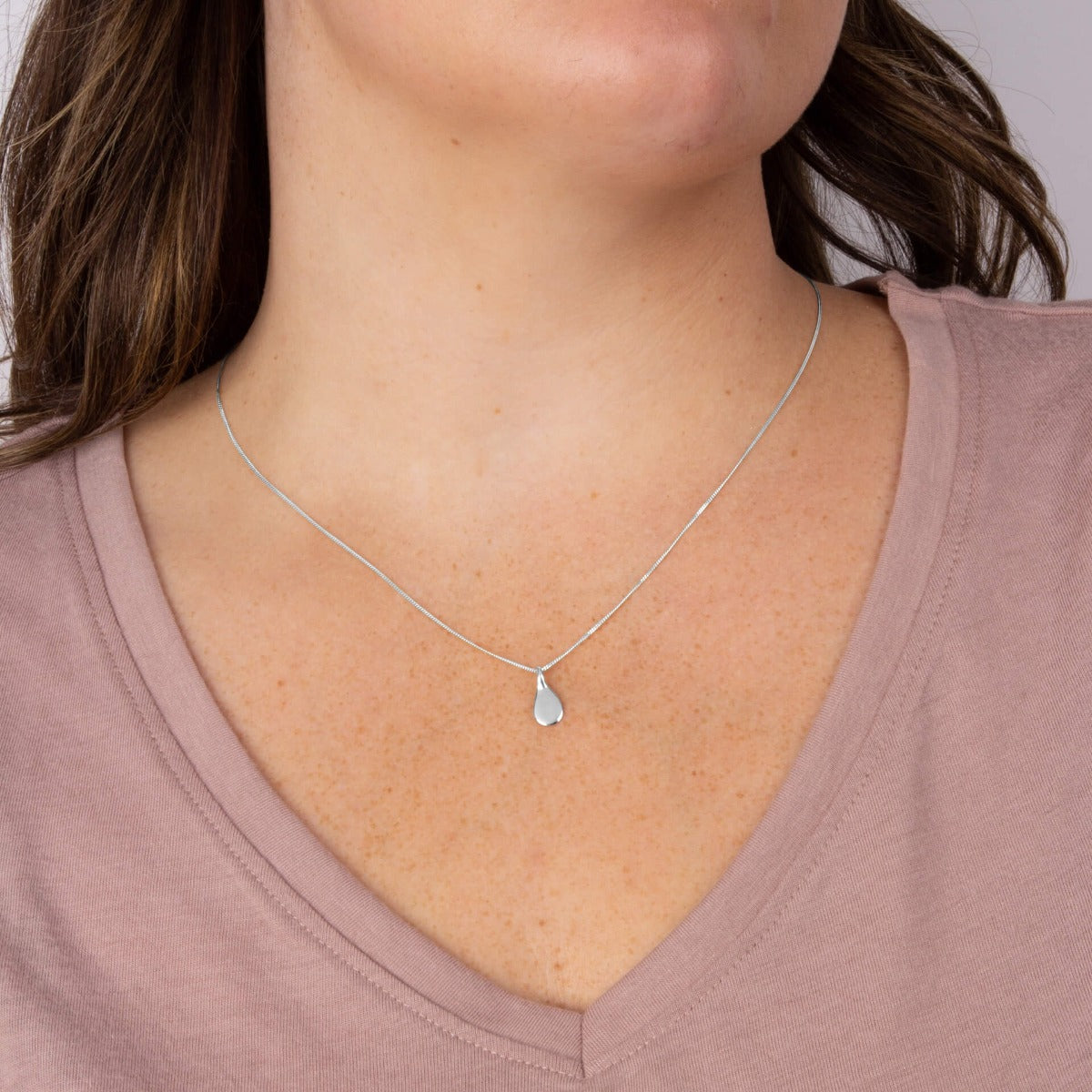 Gecko Jewellery Recycled Sterling Silver Engravable Droplet Tag Pendant