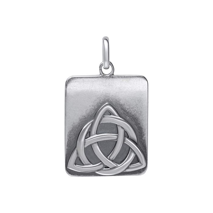 Gecko Jewellery Oxidized Sterling Silver Rectangular Trinity Pendant