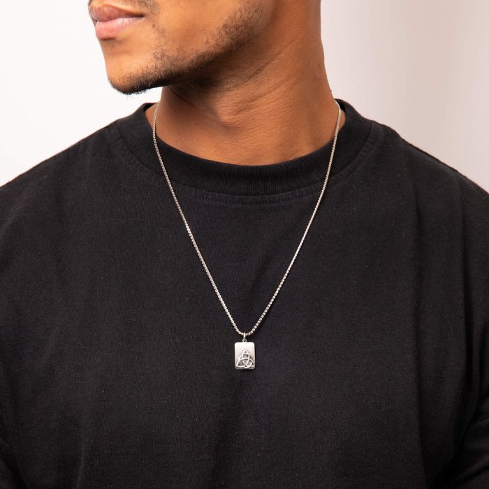 Fred Bennett Twisted Box Chain – Recycled Sterling Silver Necklace 56cm