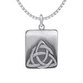Gecko Jewellery Oxidized Sterling Silver Rectangular Trinity Pendant