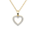 Gecko Jewellery Pave Heart Pendant – 24ct Gold Plated Sterling Silver