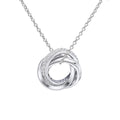 Gecko Jewellery Triple Twist Pendant – Sterling Silver with Diamonfire