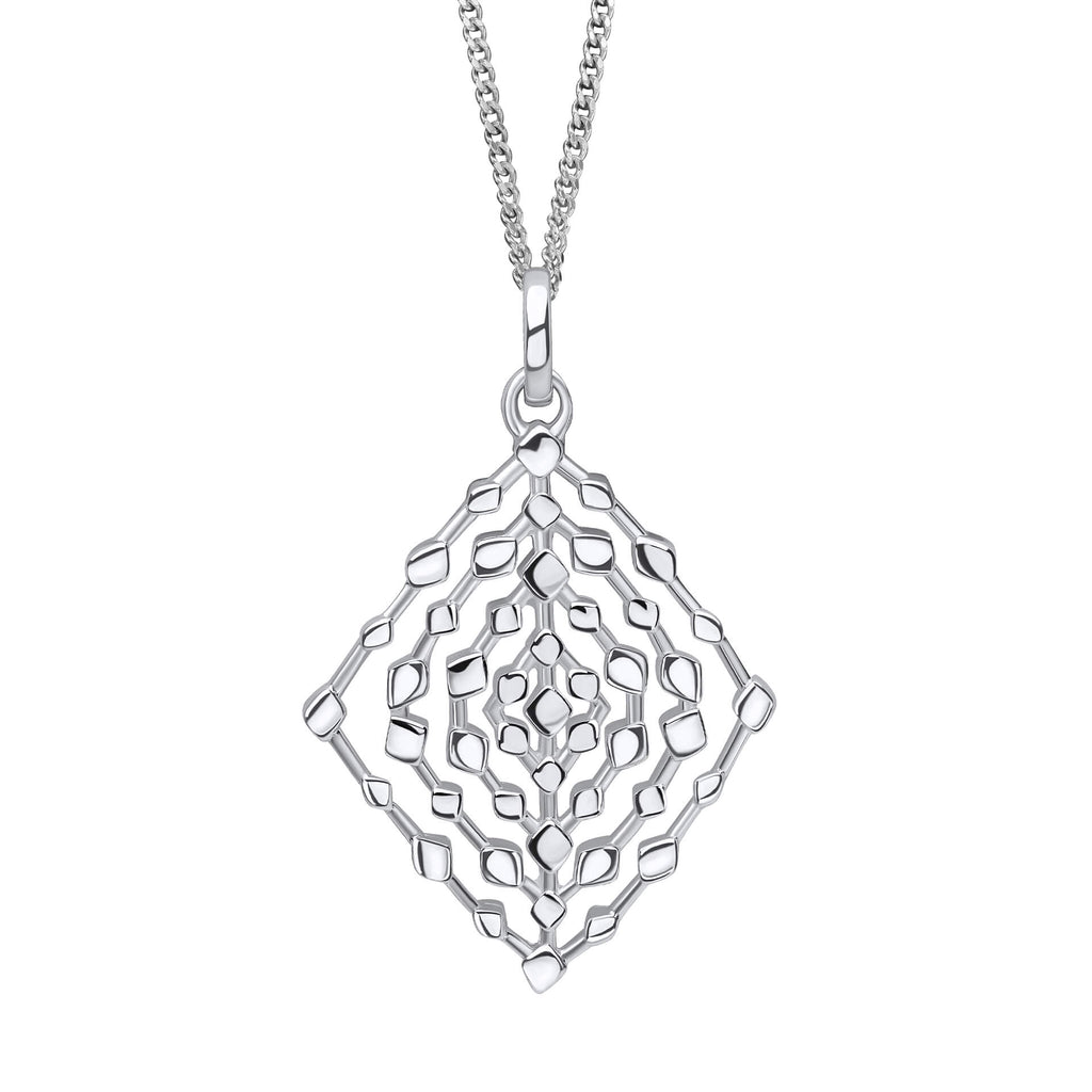 Gecko Jewellery Geometrical Lace Pendant | Recycled Sterling Silver