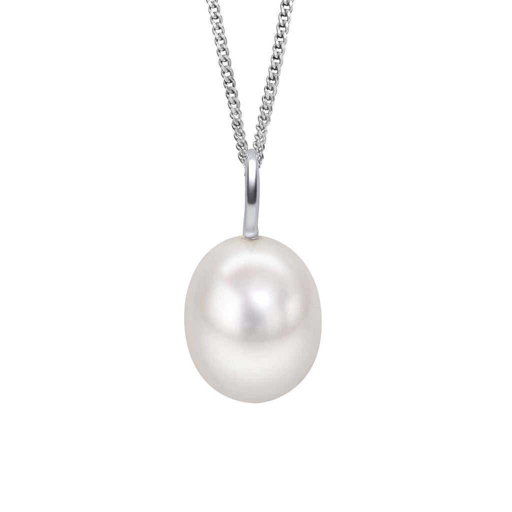 Gecko Jewellery Baroque Freshwater Pearl Pendant in Recycled Silver