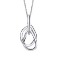Gecko Jewellery Organic Interlinking Drop Pendant - Recycled Silver