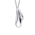 Gecko Jewellery Organic Wave Droplet Pendant in Recycled Sterling Silver