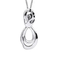 Gecko Jewellery Molten Oval Doorknocker Drop Pendant in Sterling Silver