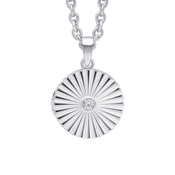 Gecko Jewellery Sunburst Round Locket Pendant – Recycled Sterling Silver