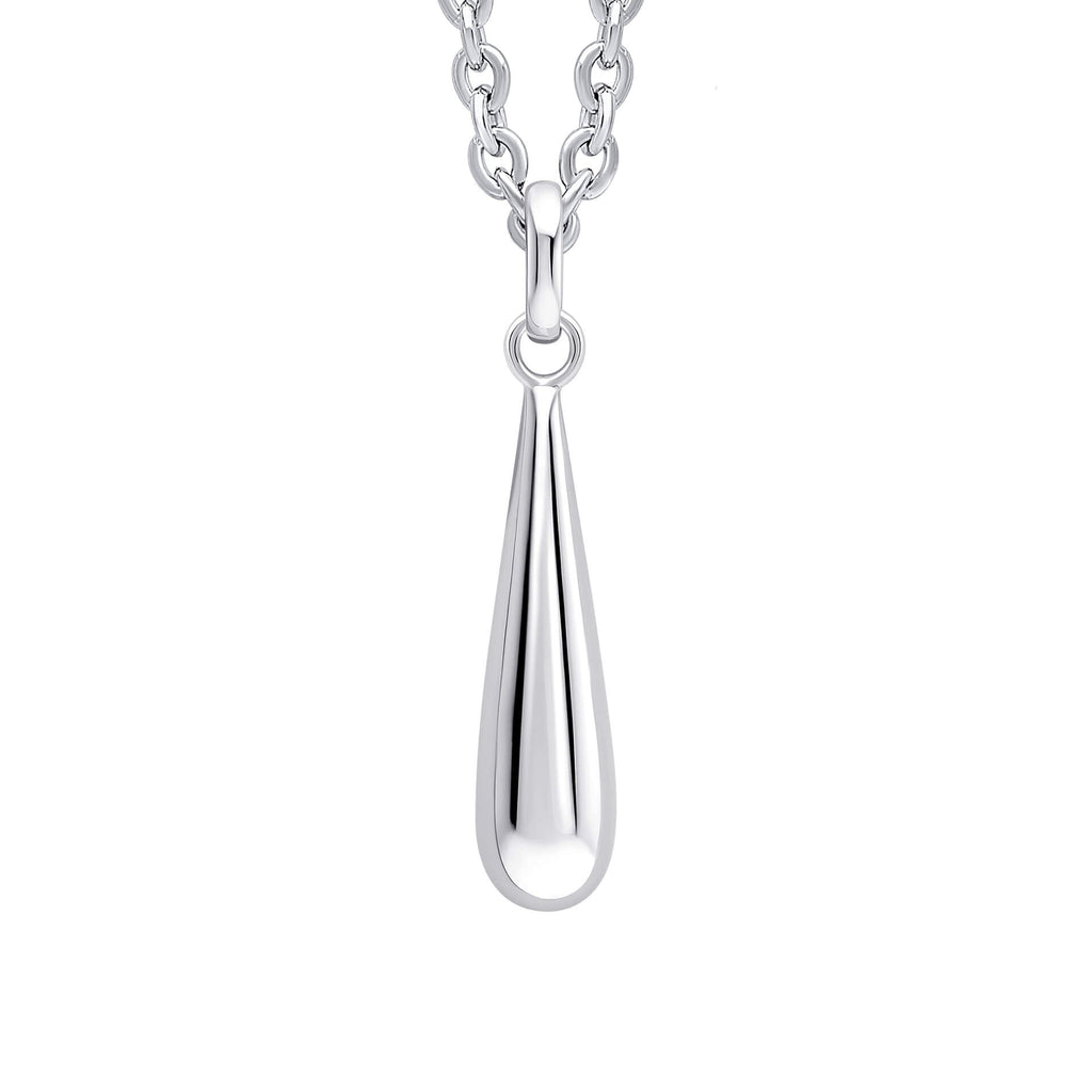 Gecko Jewellery Elongated Teardrop Pendant in Recycled Sterling Silver