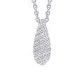 Gecko Jewellery Recycled Silver Cubic Zirconia Channel Droplet Pendant