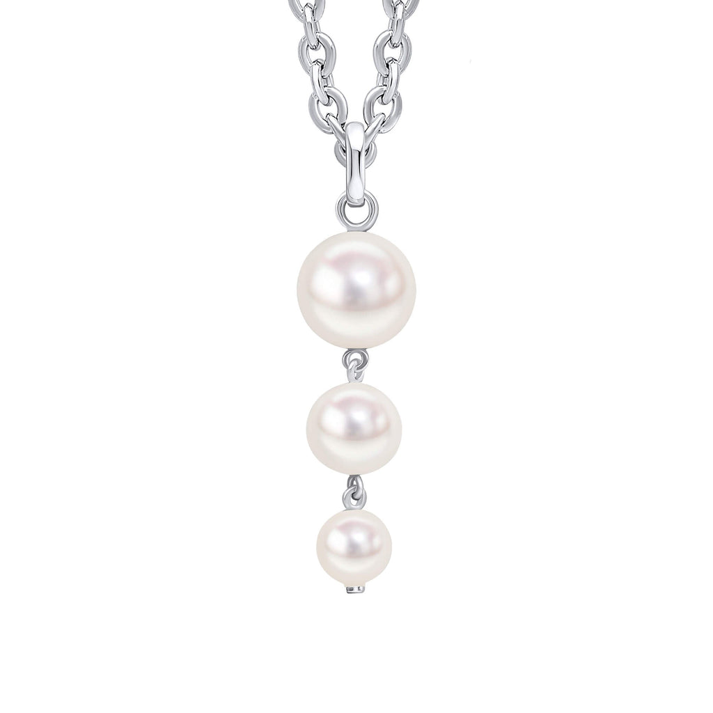 Gecko Jewellery Gradient Freshwater Pearl Pendant in Recycled Silver