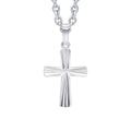 Diamond Cut Cross Pendant in Recycled Sterling Silver | Gecko Jewellery