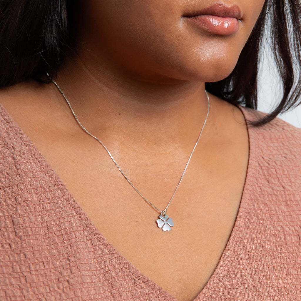 Four Leaf Clover Pendant | Gecko Jewellery Recycled Sterling Silver