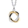 Gecko Jewellery Woven Circle Pendant – Recycled Silver & Gold Plated