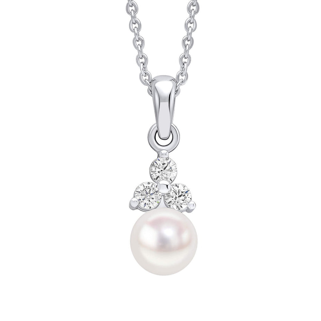 Gecko Jewellery Shell Pearl Drop Pendant | Recycled Sterling Silver