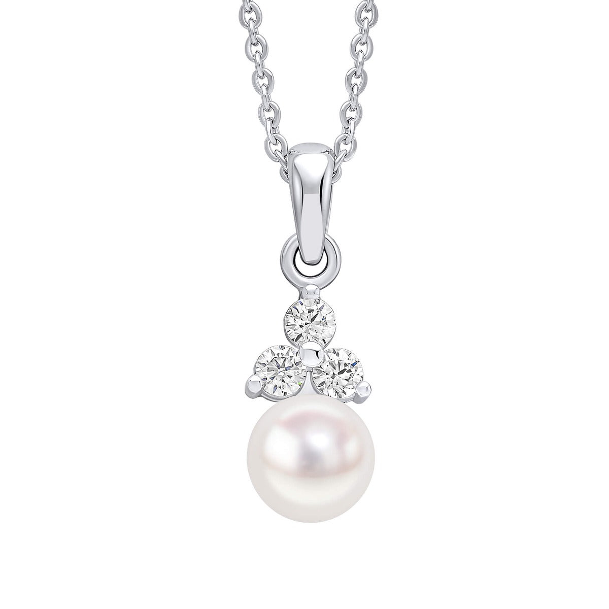 Gecko Jewellery Shell Pearl Drop Pendant | Recycled Sterling Silver