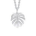 Monstera Leaf Pendant in Recycled Sterling Silver | Gecko Jewellery